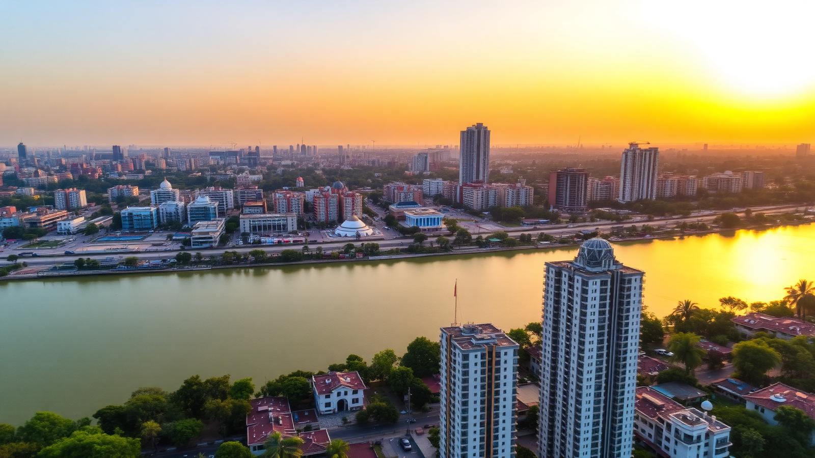 Aerial view of Vadodara city — ZAIRA's home base